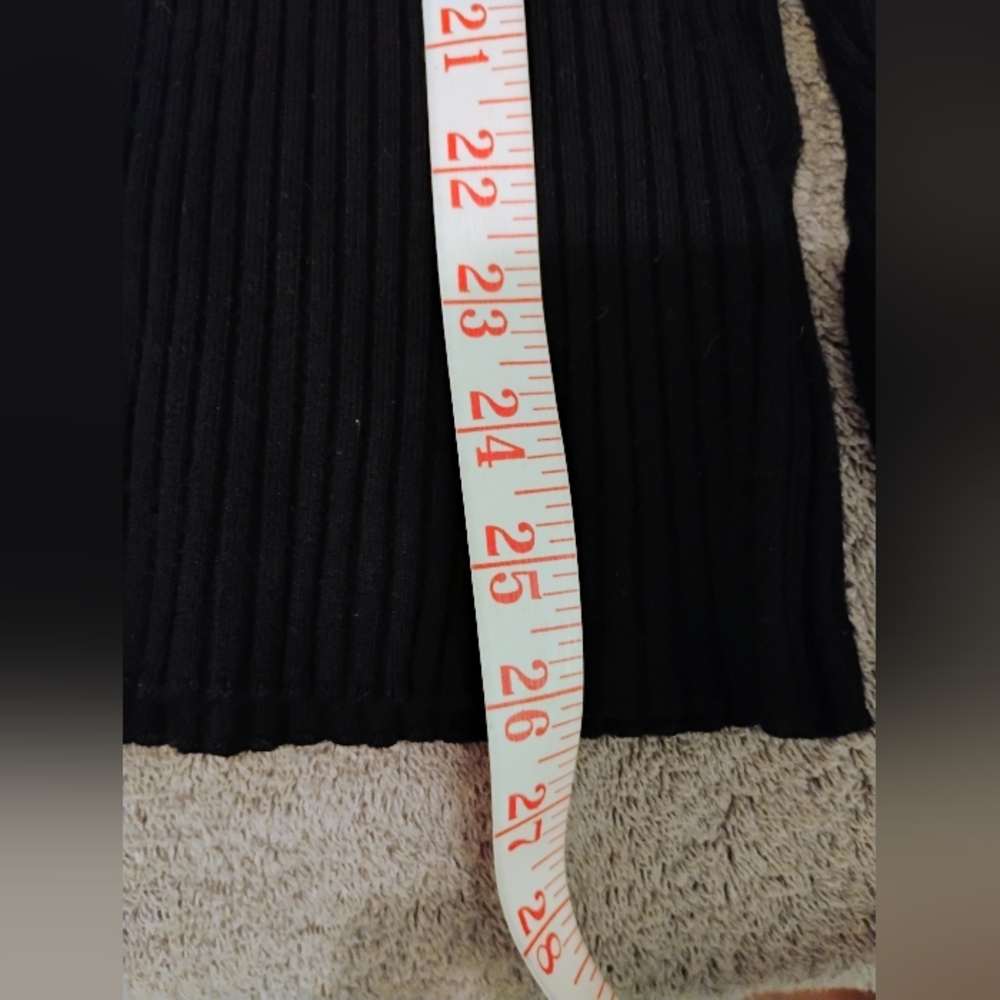Cache Ribbed Lace Up Sweater Sz M - Picture 8 of 9